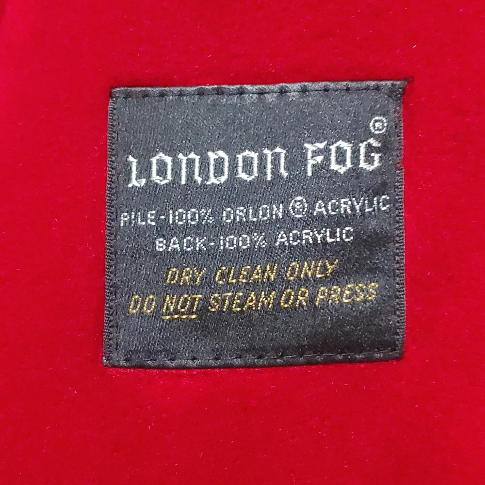 Vintage NWT London Fog Glencoe Maincoat Trench Navy 44 Long Red Liner 80s